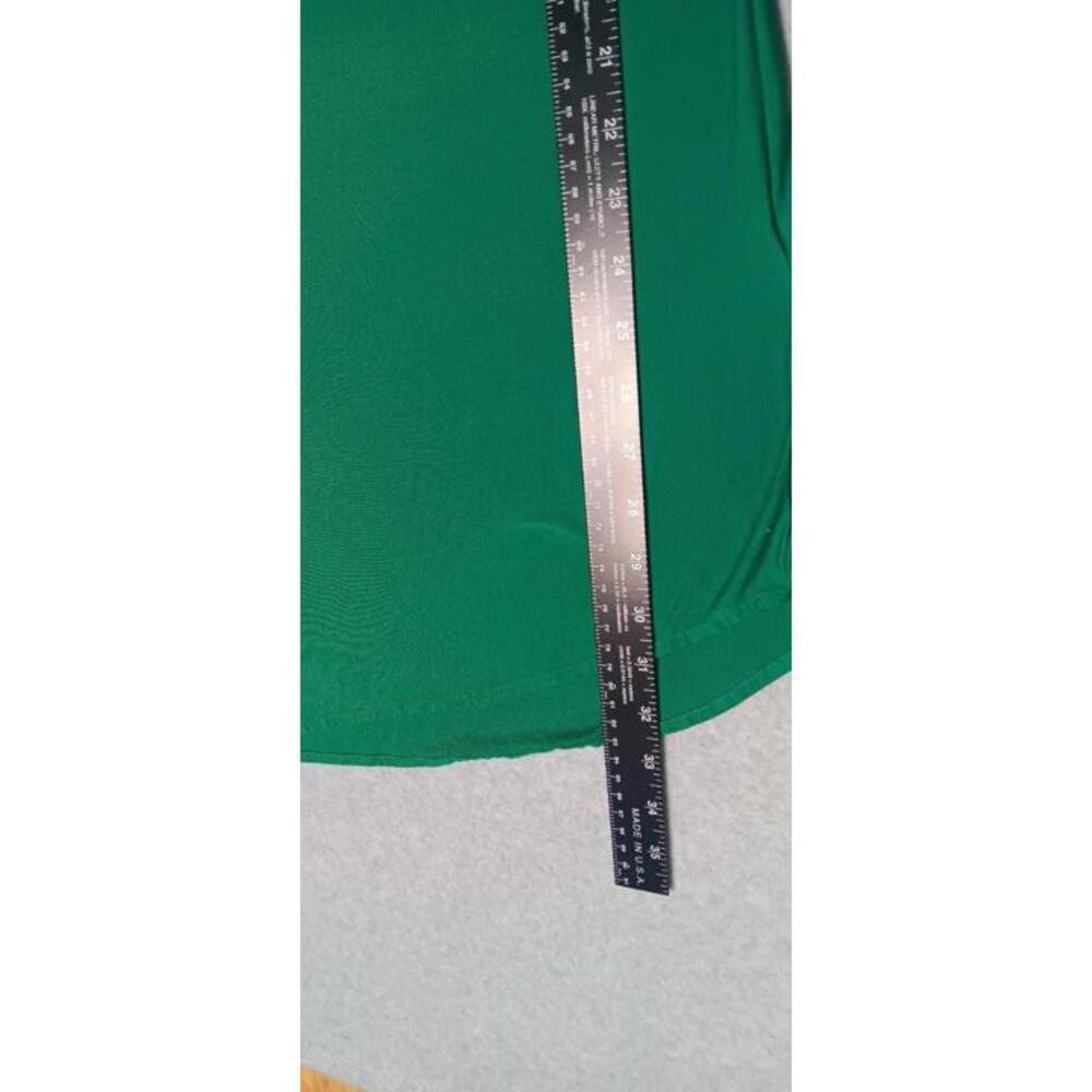 Bcbg Maxazria Midi dress Womens Small Green Flowy  Zippered Shoulder Tier Down - Picture 8 of 12